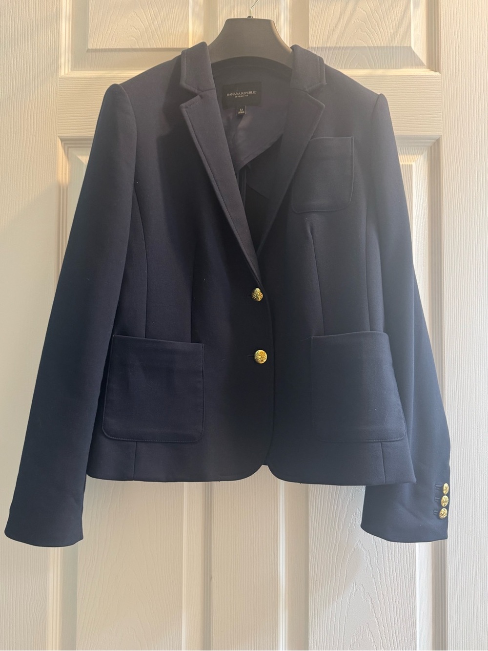 Banana Republic Navy Blazer Classic Fit with Gold Buttons 12